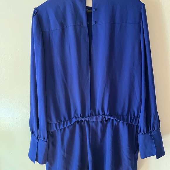 Elegant Blue Ruffle Romper - Picture 6 of 7